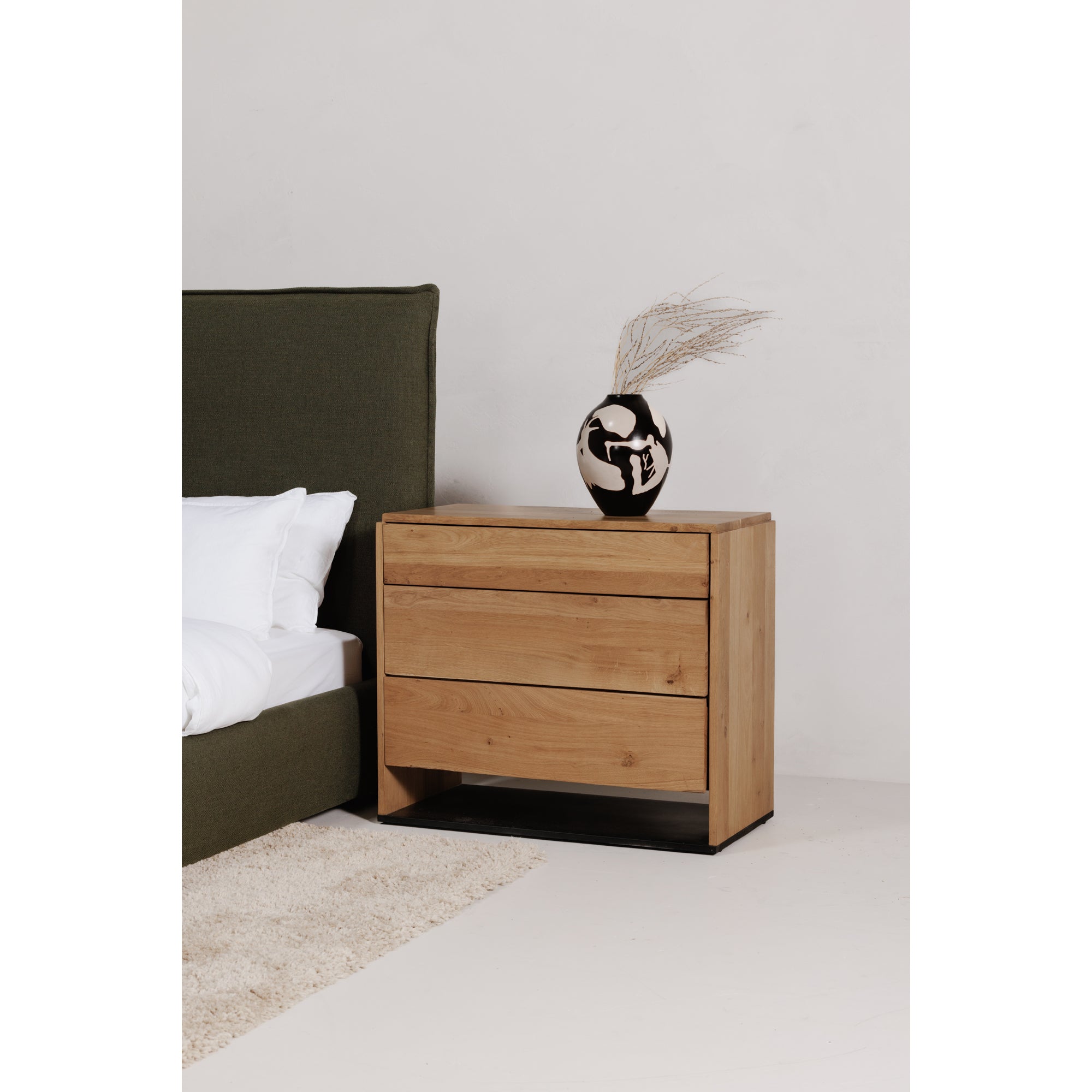 Luzon King Bed Tall Headboard Deep Forest