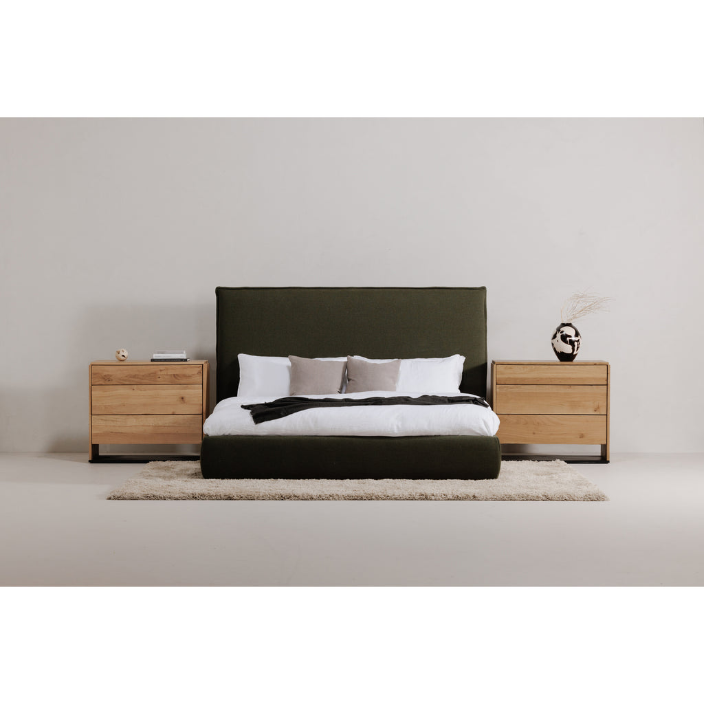 Luzon King Bed Tall Headboard Deep Forest