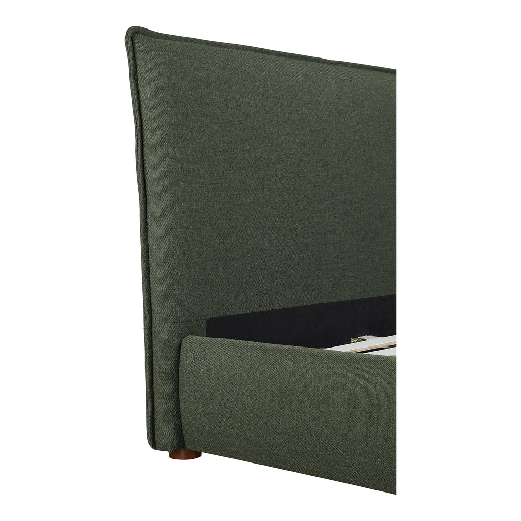 Luzon King Bed Tall Headboard Deep Forest