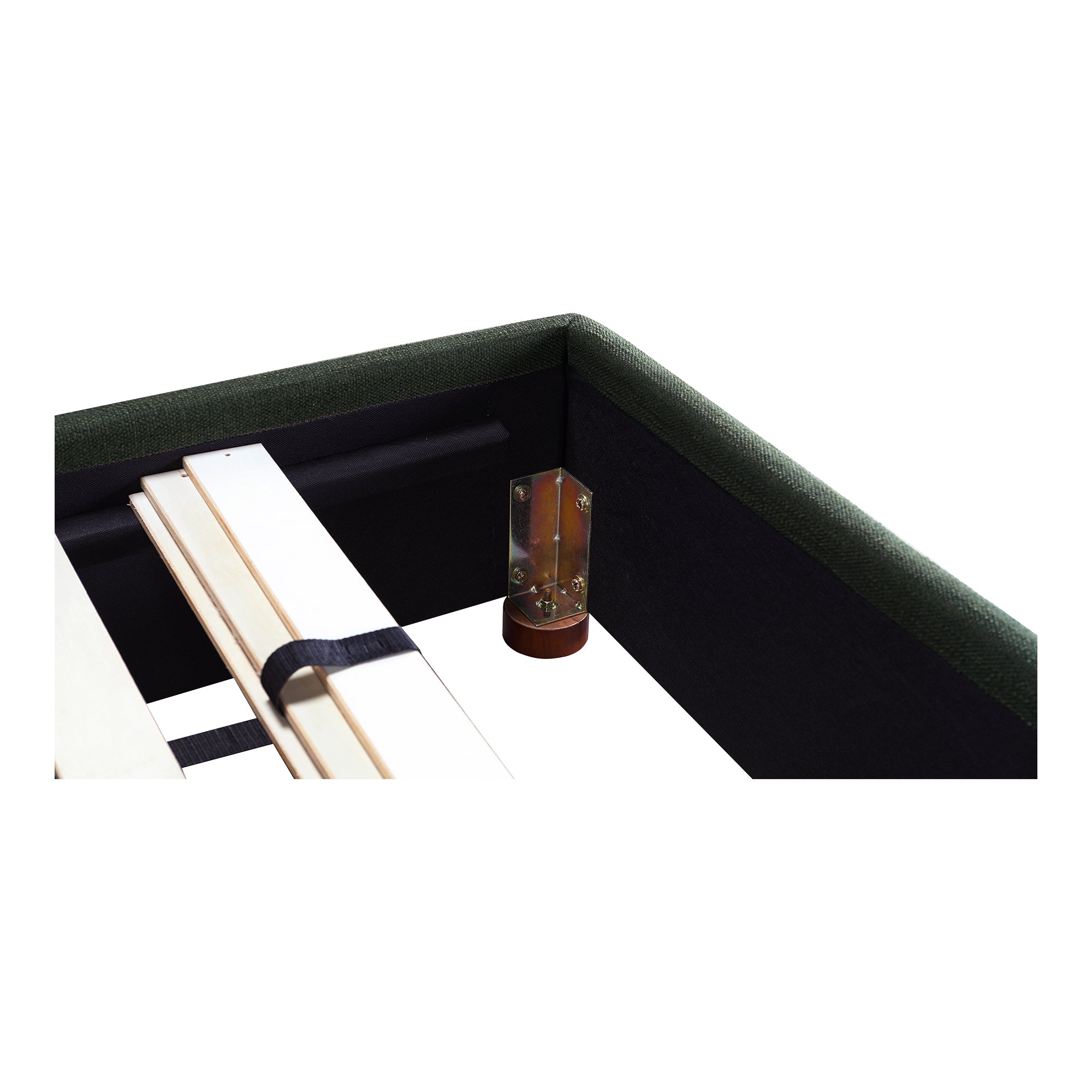 Luzon King Bed Tall Headboard Deep Forest