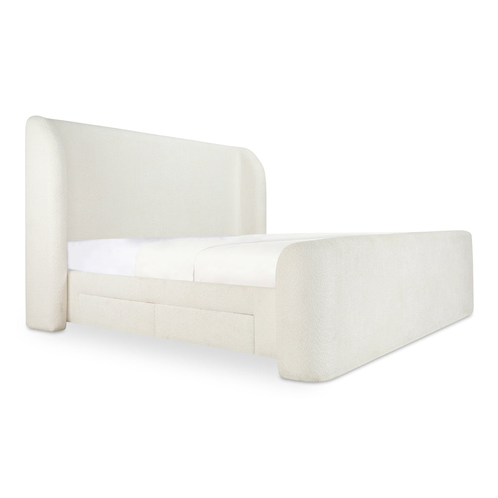 Sophia Queen Storage Bed Cream