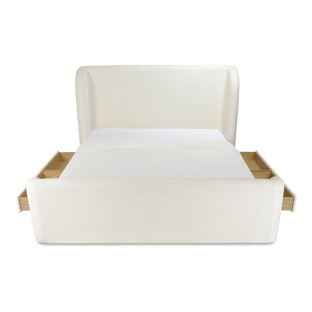 Sophia Queen Storage Bed Cream