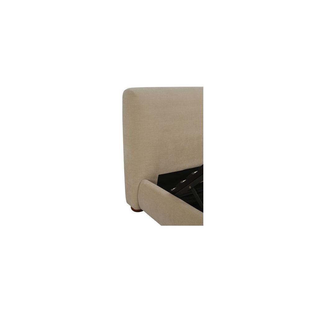 Beau King Storage Bed Warm Beige