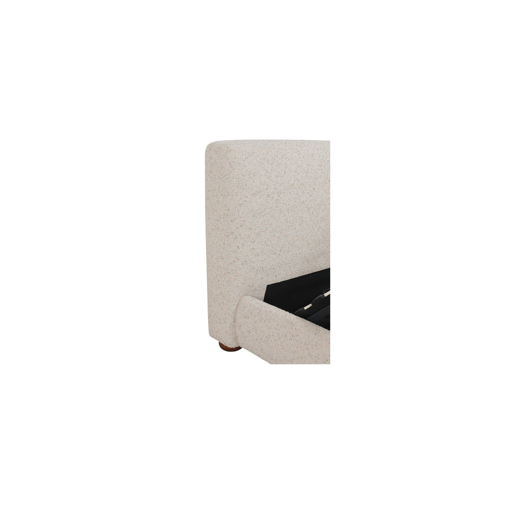Beau Queen Storage Bed Speckled Light Grey