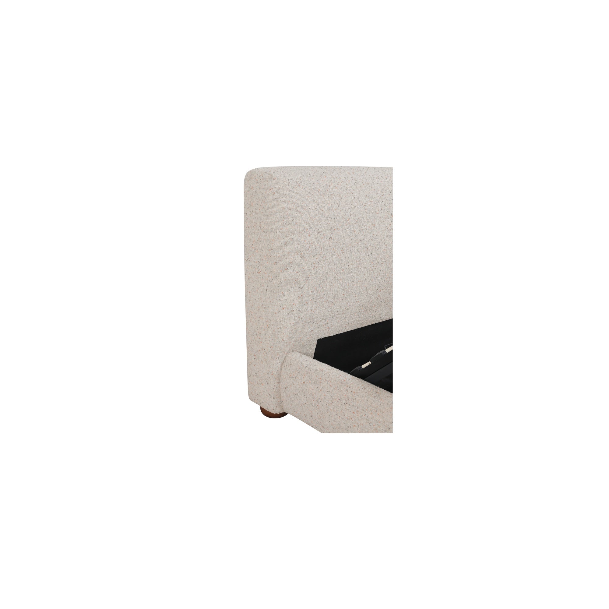 Beau Queen Storage Bed Speckled Light Grey