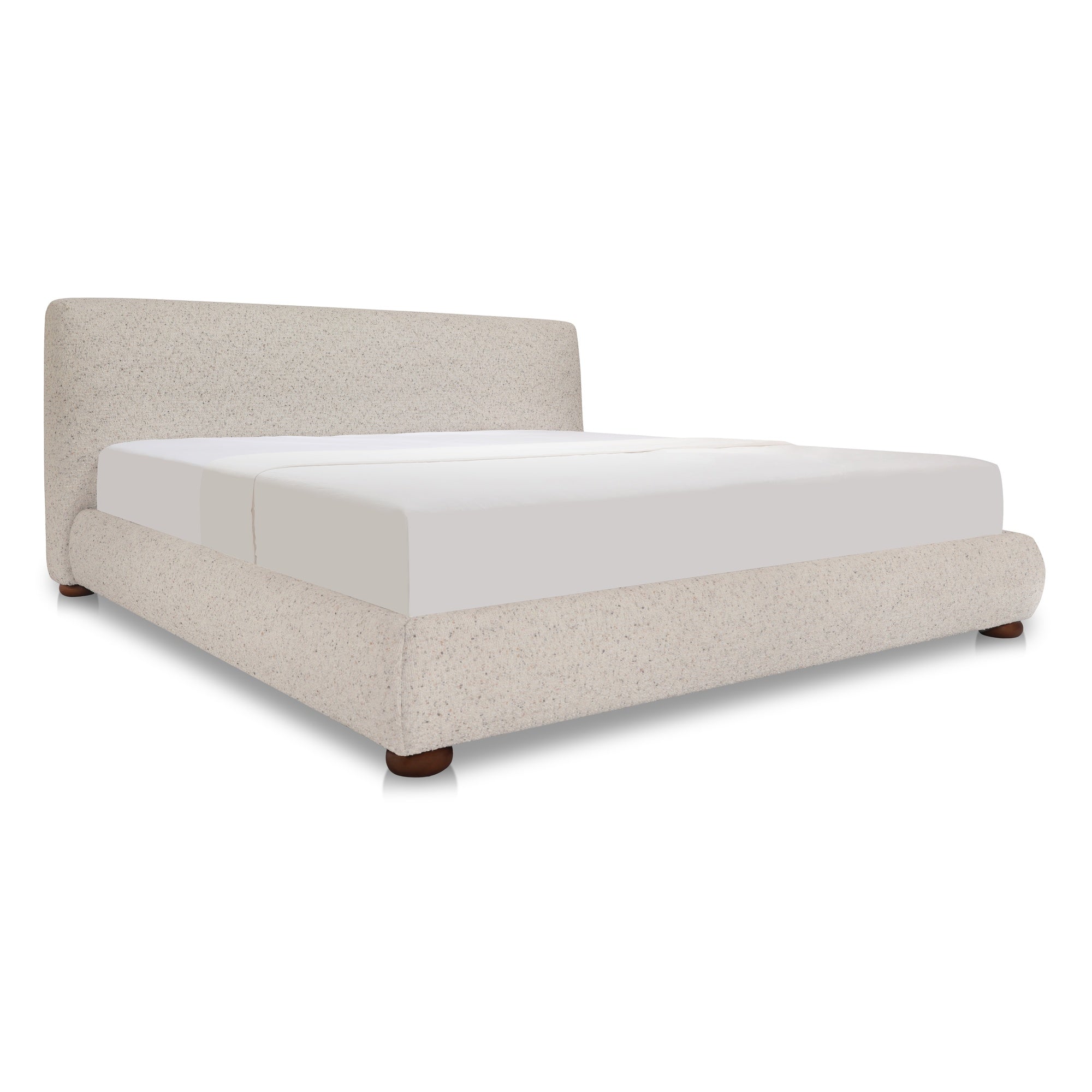 Beau Queen Storage Bed Speckled Light Grey