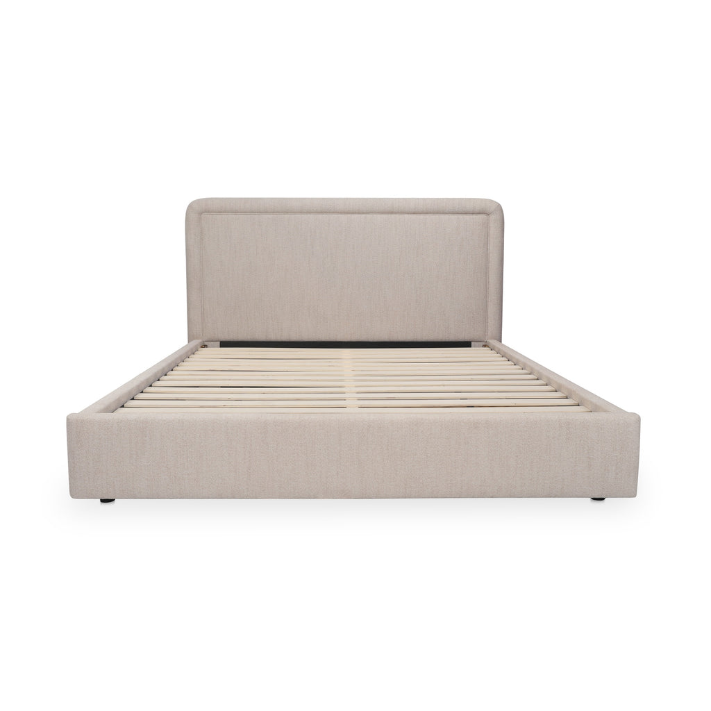 Simon Queen Storage Bed Flecked Beige