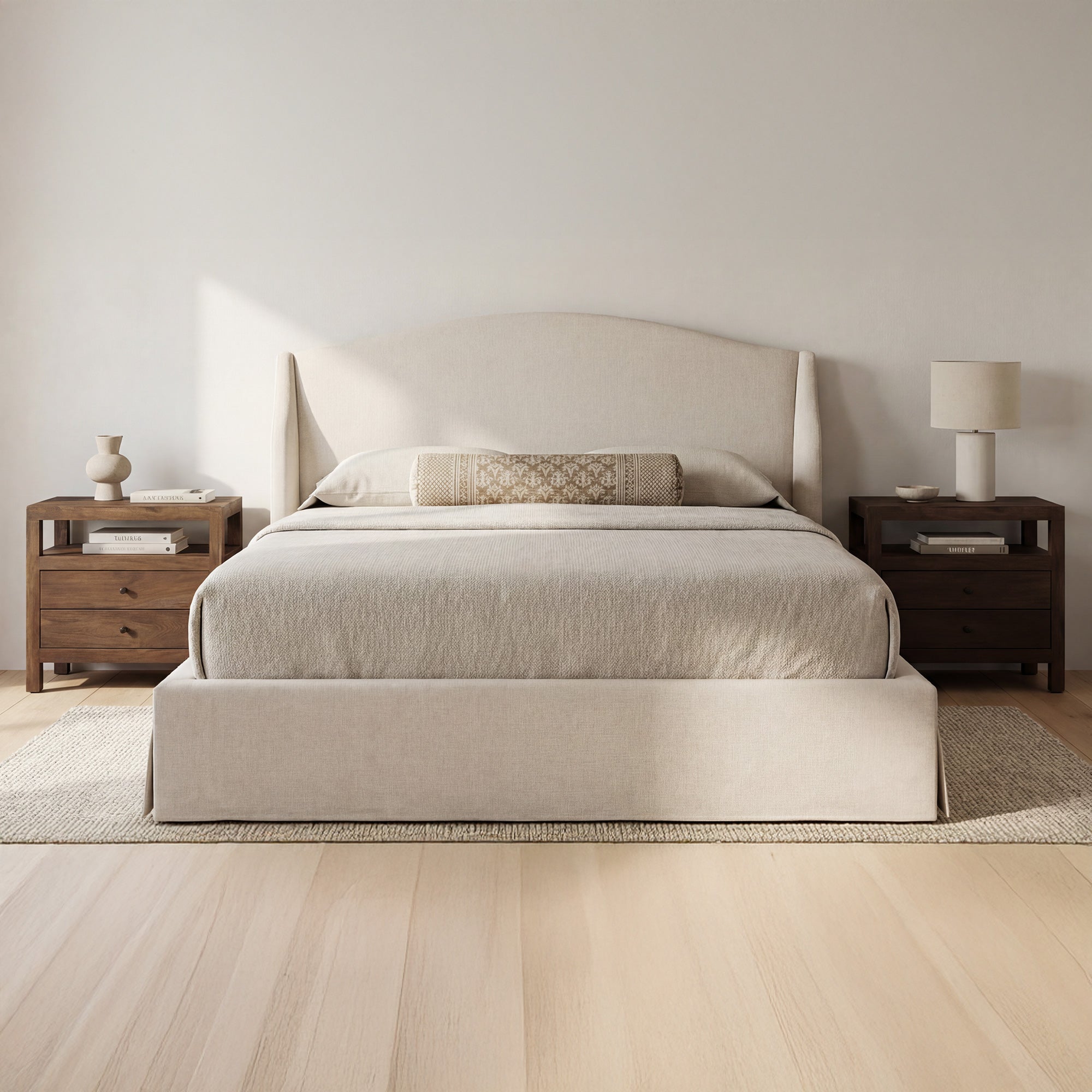 Weston King Storage Bed Cream