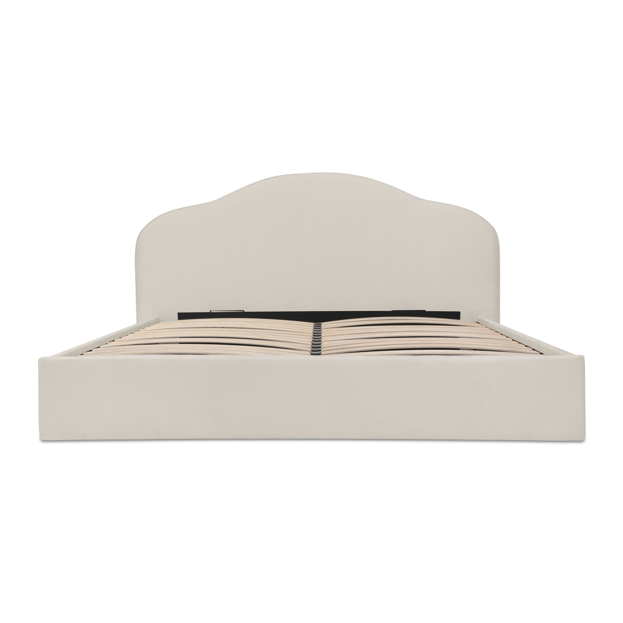 Maggie King Storage Bed Cream