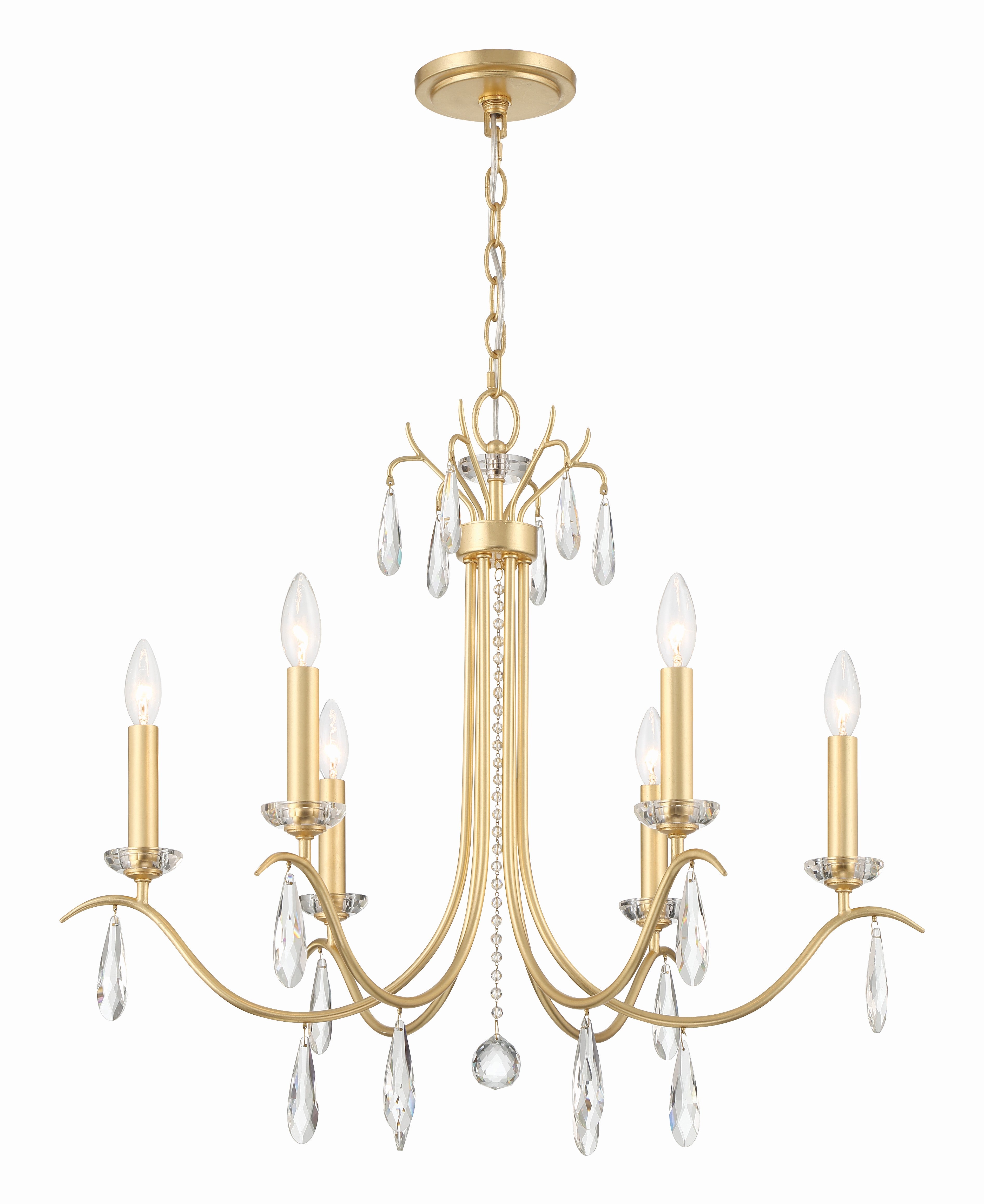 Rollins 28'' Antique Gold Chandelier