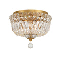 Roslyn 10'' Aged Brass Flush Mount