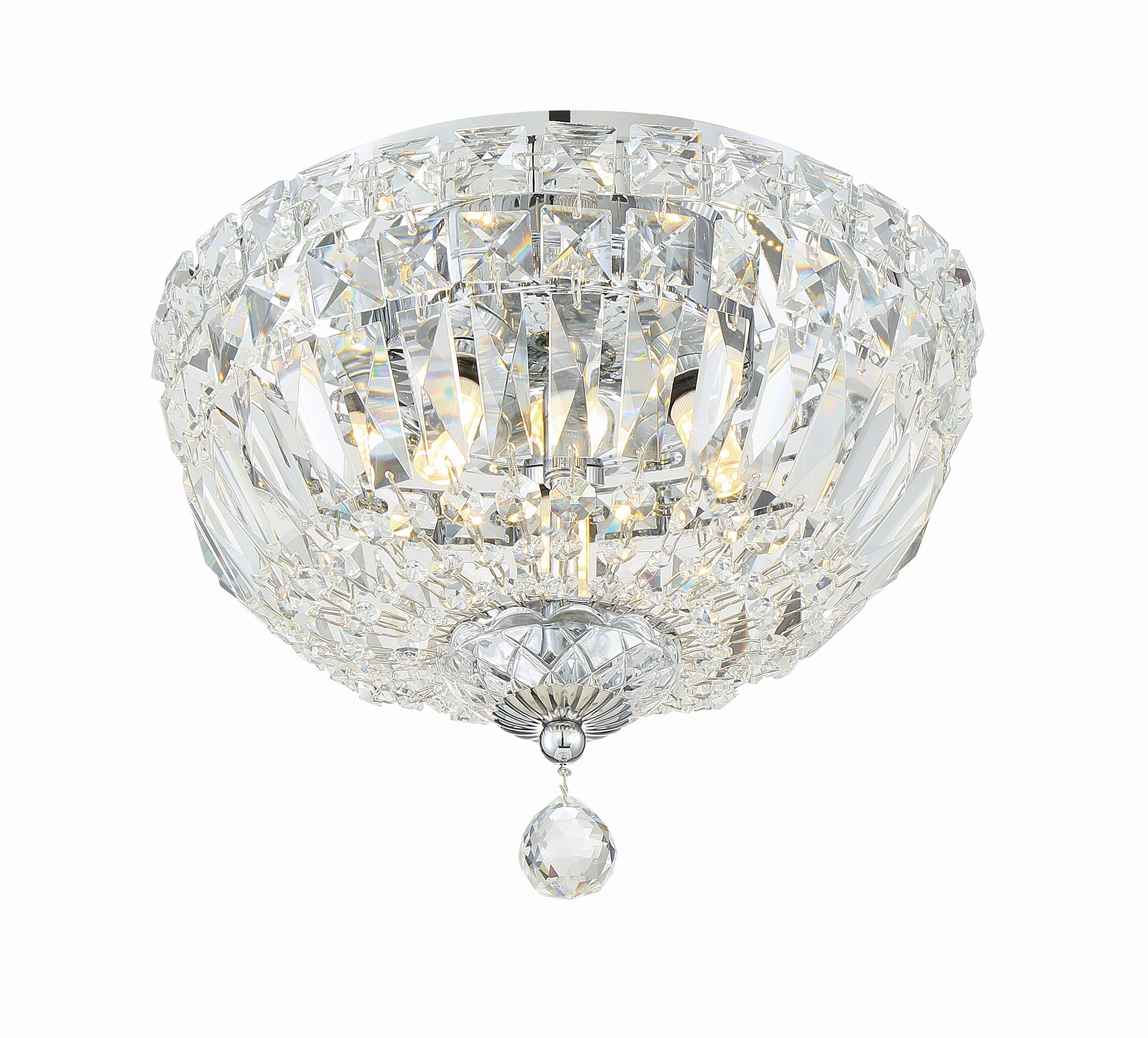 Roslyn 10'' Polished Chrome Flush Mount