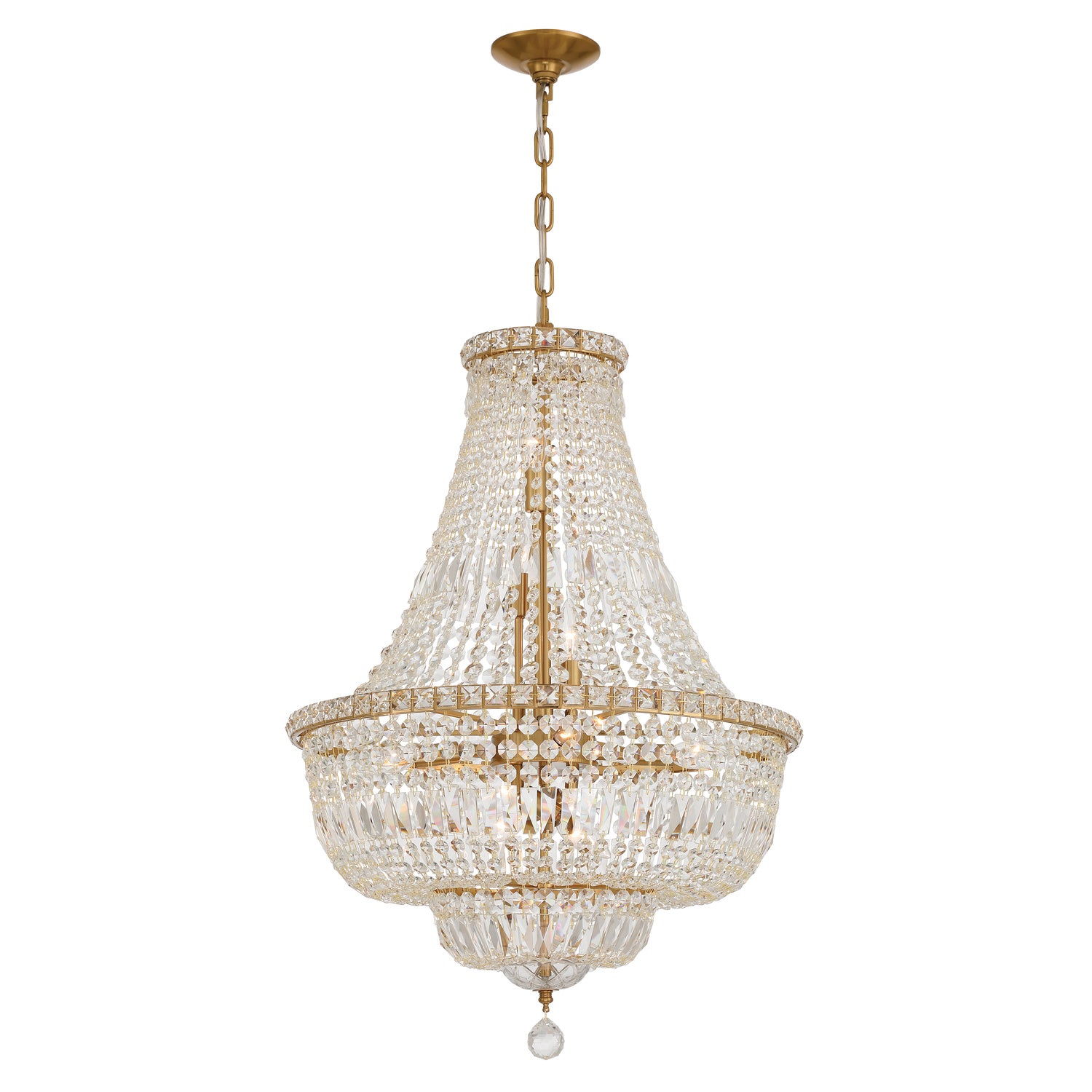Roslyn 22'' Aged Brass Chandelier
