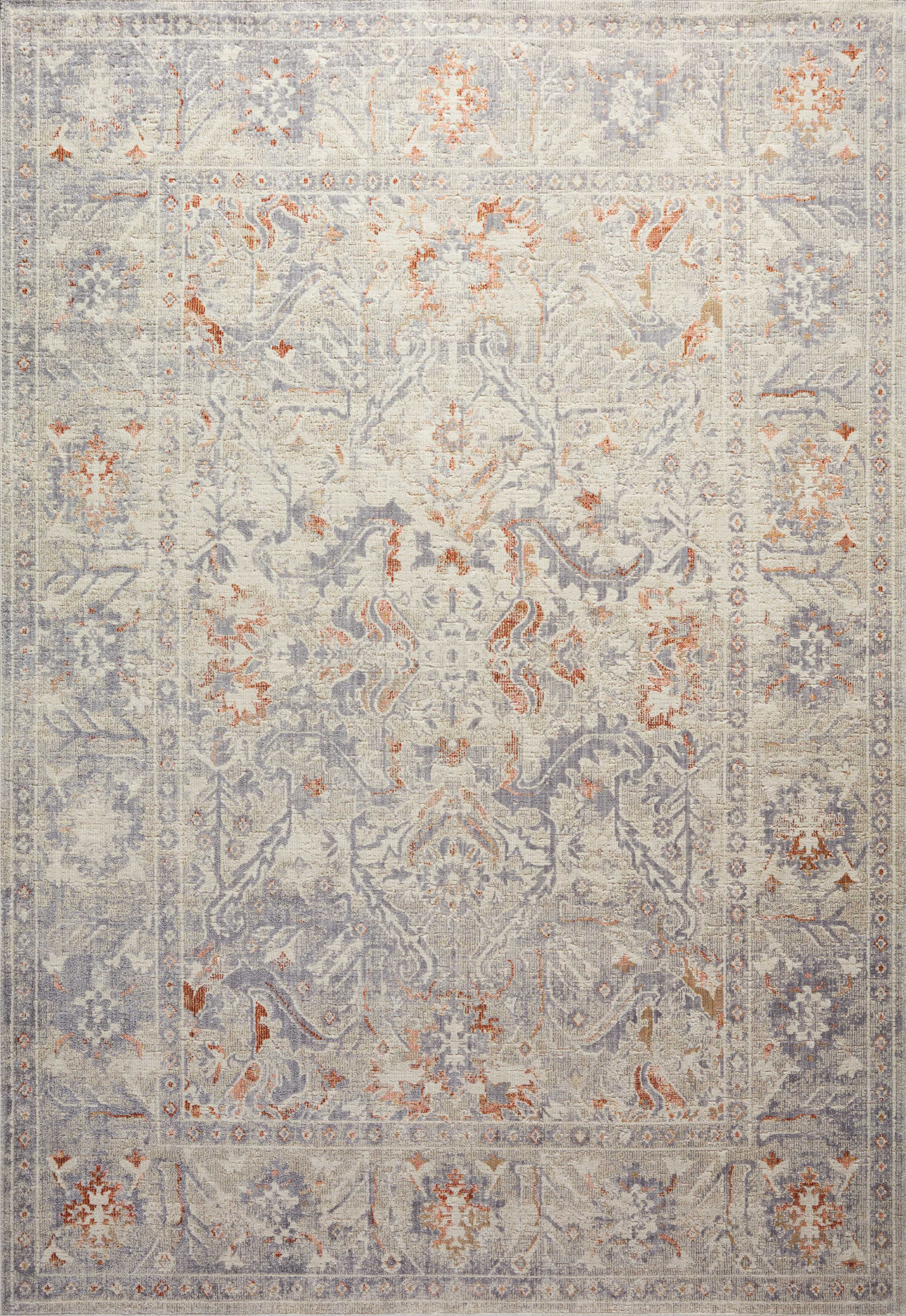 Chris Loves Julia x Loloi | Rosemarie Collection | Oatmeal / Lavender | ROE-05