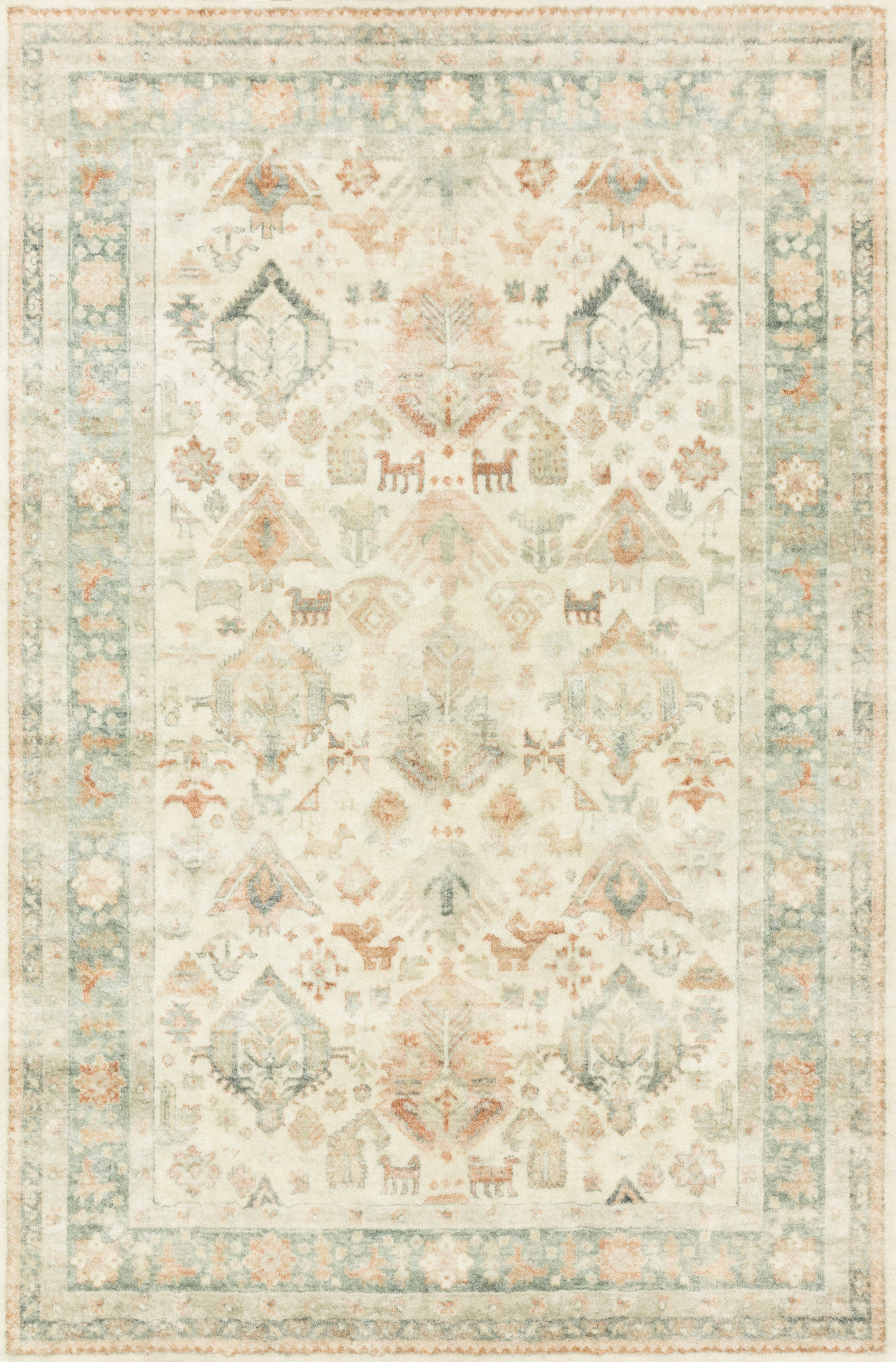Loloi II | Rosette Collection | Beige / Multi | ROS-01