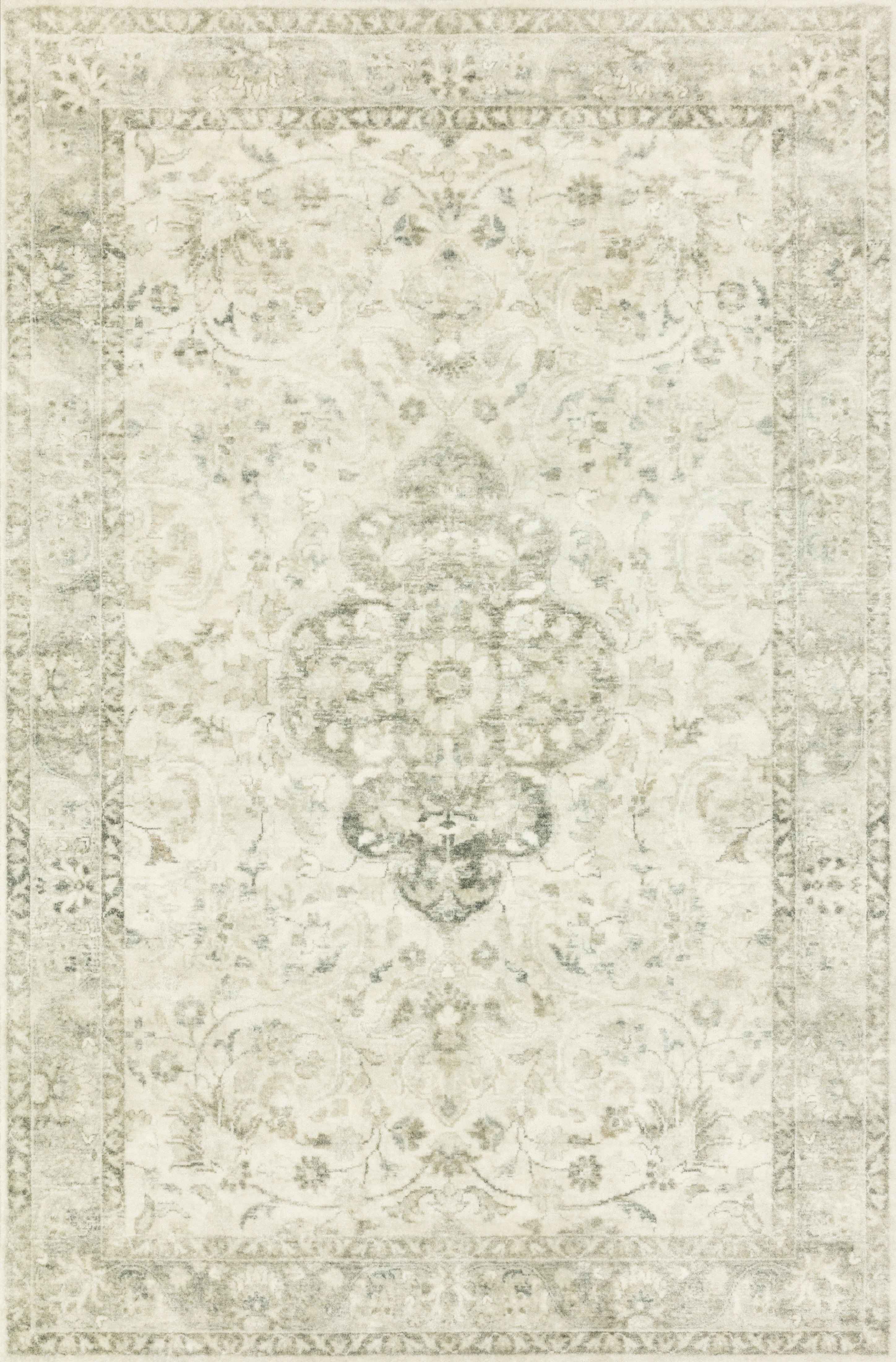 Loloi II | Rosette Collection | Ivory / Silver | ROS-02