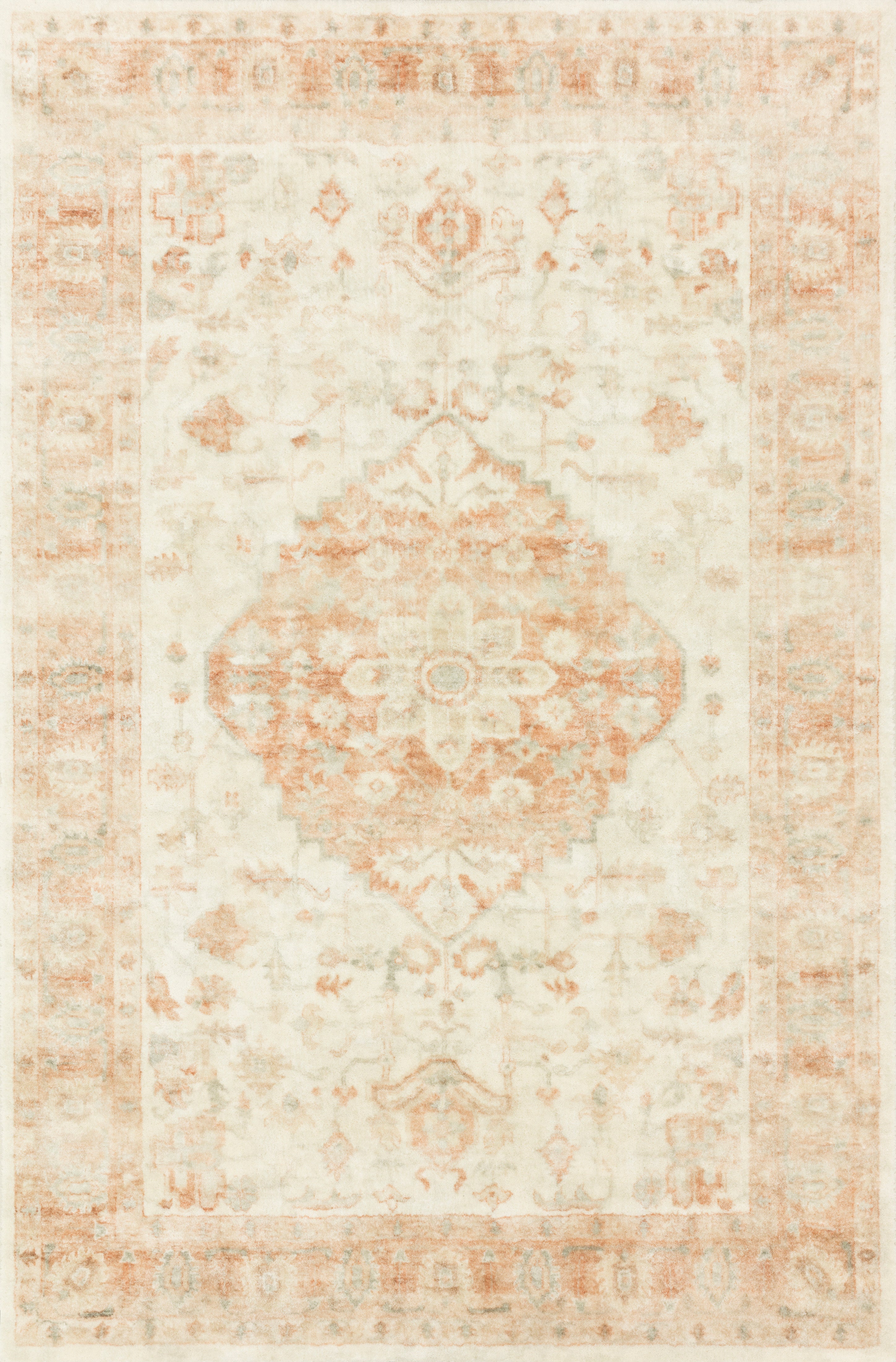 Loloi II | Rosette Collection | Ivory / Terracotta | ROS-03