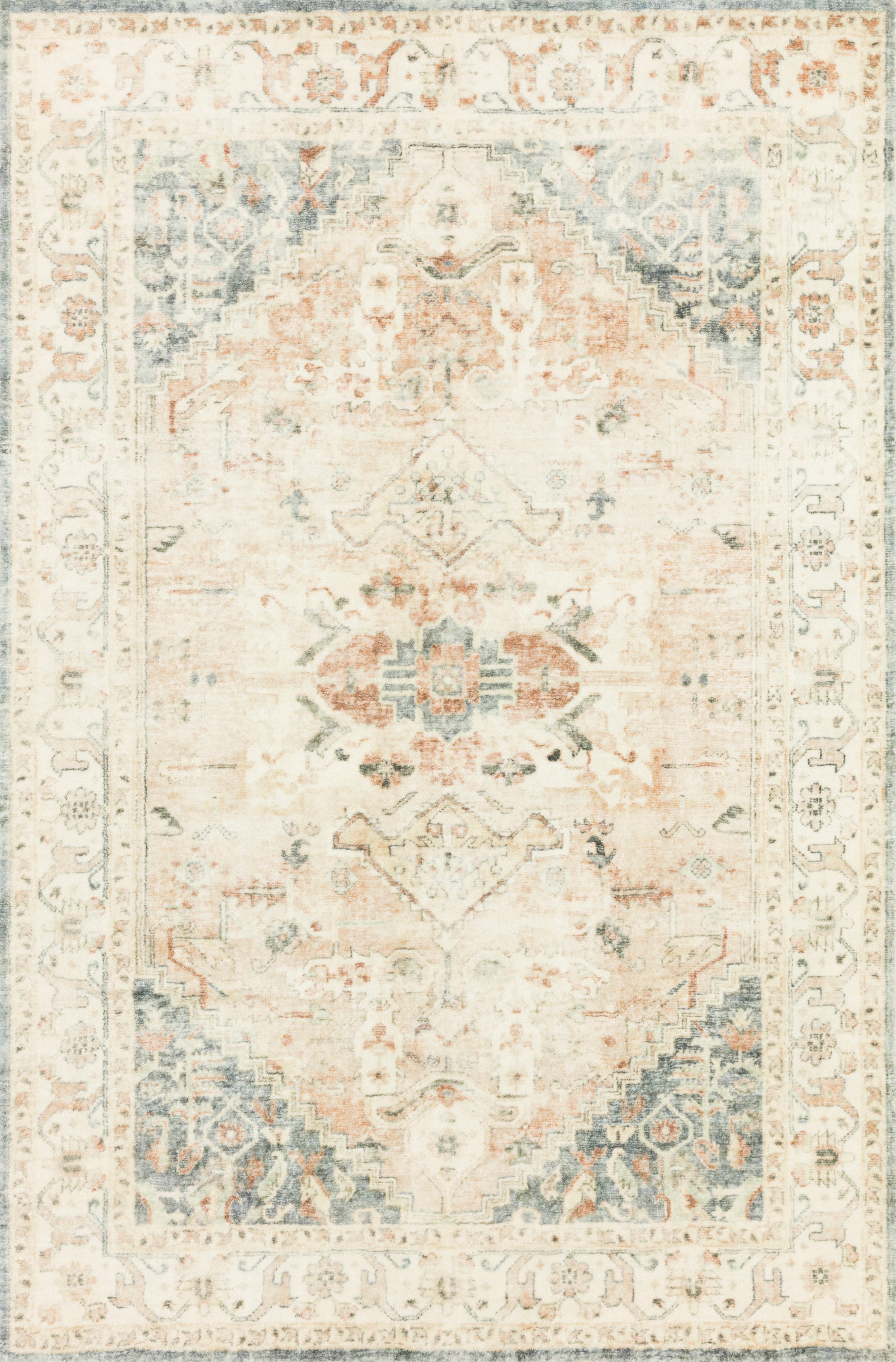 Loloi II | Rosette Collection | Clay / Ivory | ROS-06
