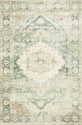 Loloi II | Rosette Collection | Teal / Ivory | ROS-08