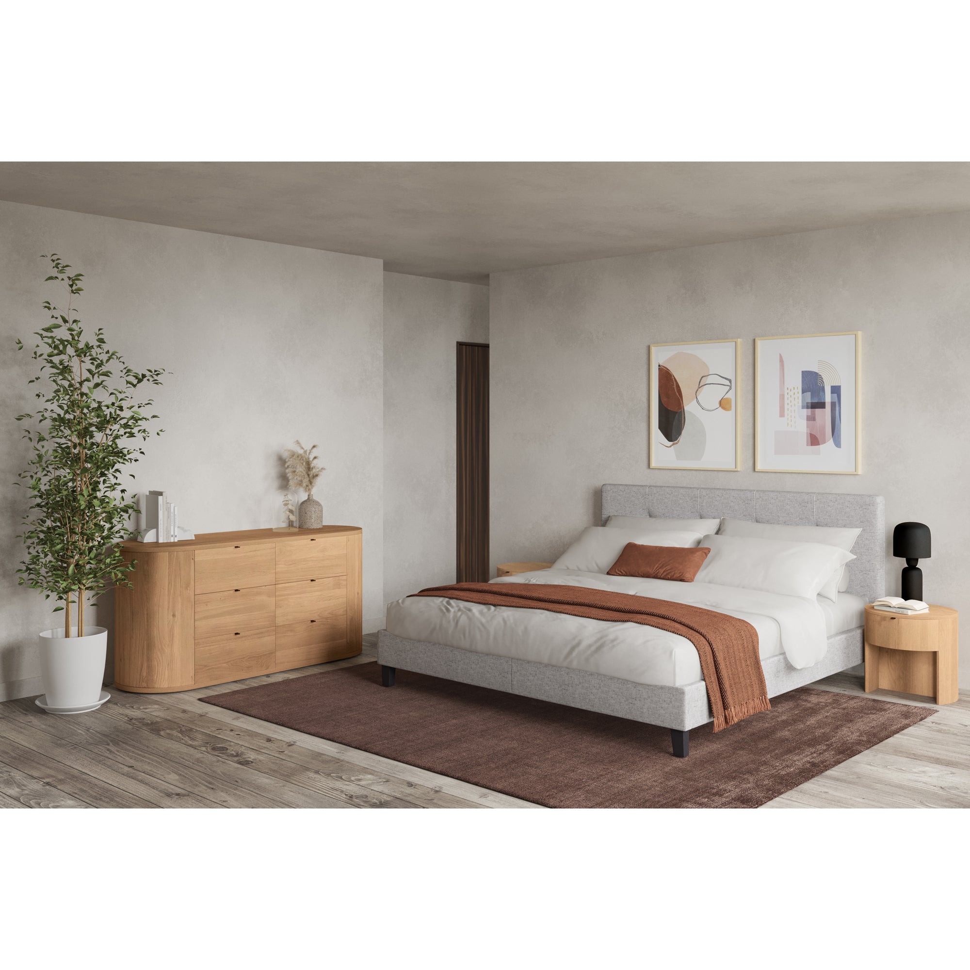 Theo 6 Drawer Dresser Natural