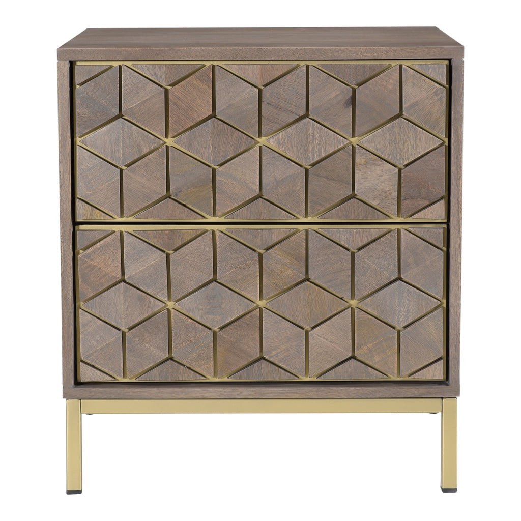 Corolla Nightstand Light Grey