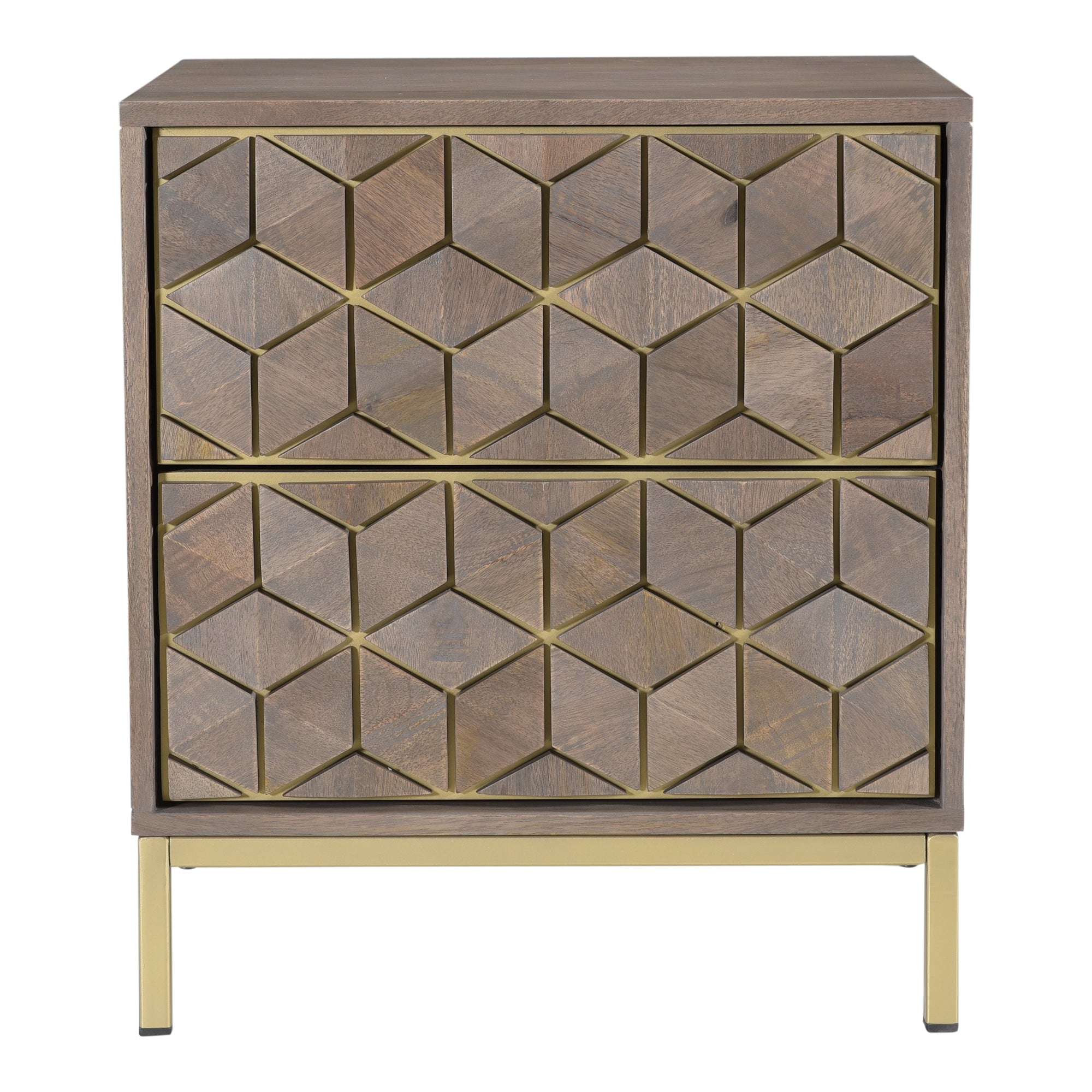 Corolla Nightstand Light Grey
