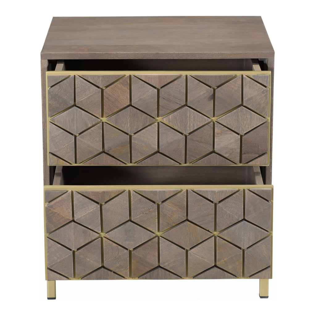 Corolla Nightstand Light Grey