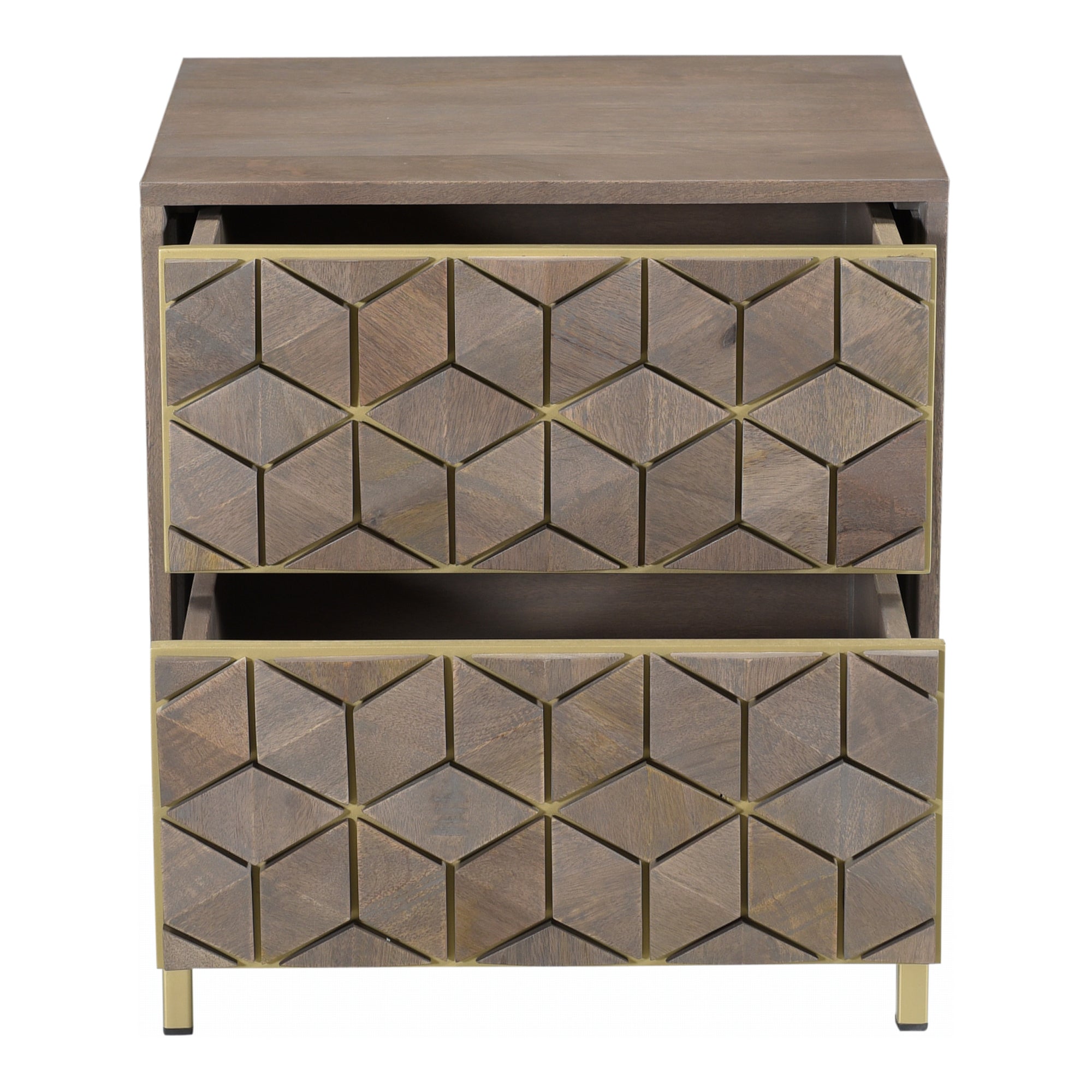 Corolla Nightstand Light Grey