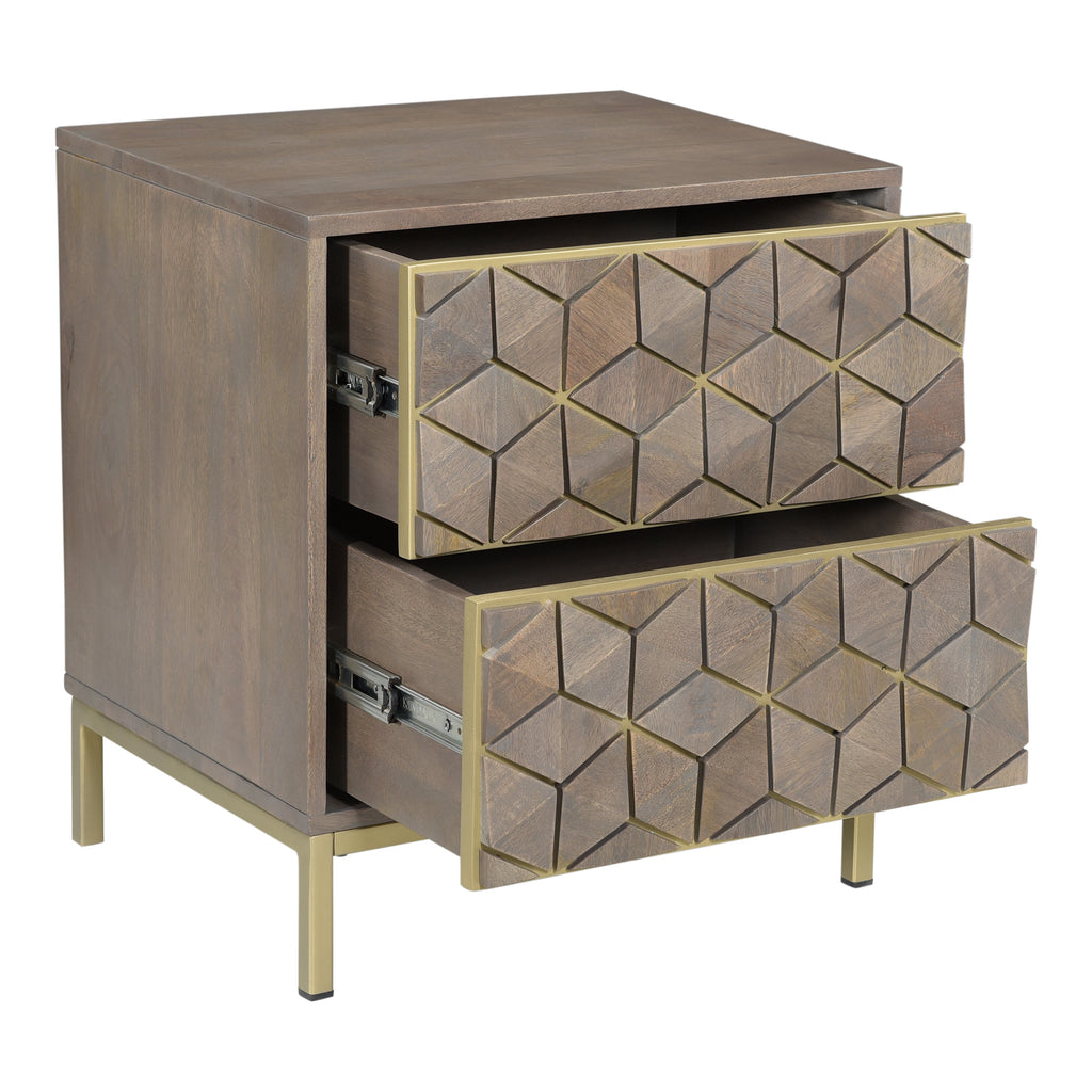 Corolla Nightstand Light Grey