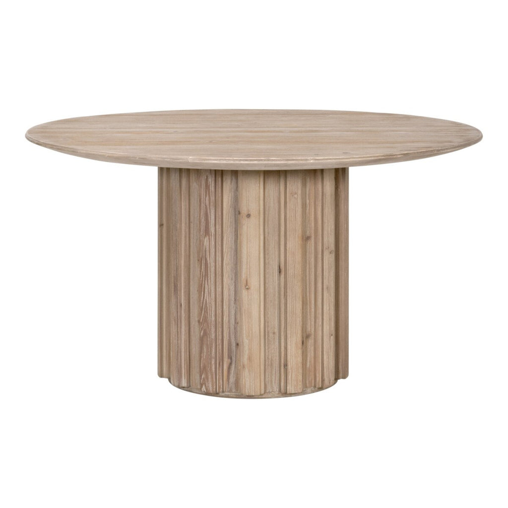 Roma 54" Round Dining Table | Smoke Gray Pine