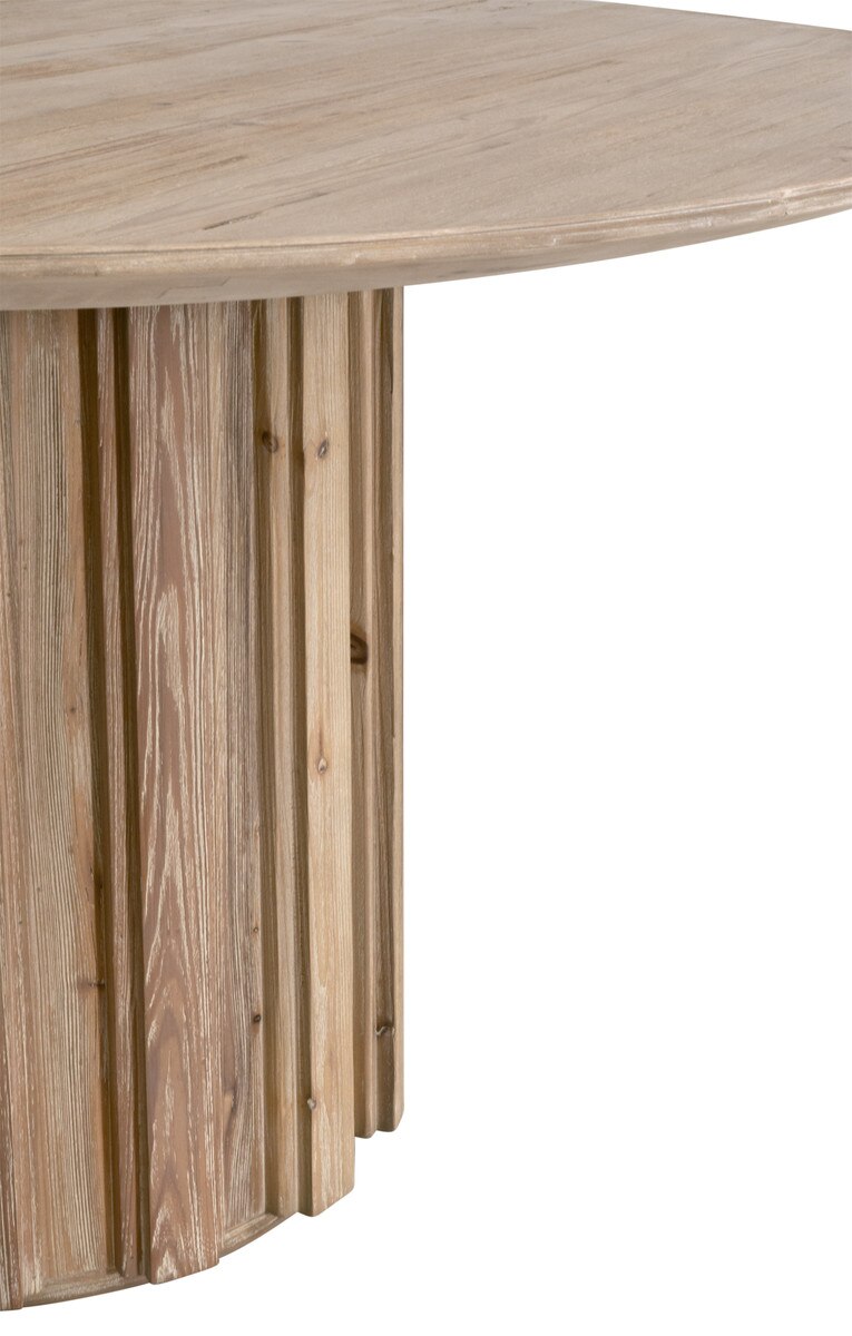 Roma 54" Round Dining Table | Smoke Gray Pine