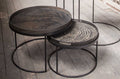 Tree Tray | Varnished Wood | Black | Round | L