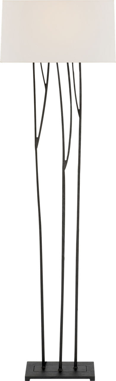 Aspen Floor Lamp | Black Rust | Linen Shade