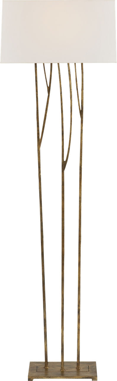 Aspen Floor Lamp | Gilded Iron | Linen Shade