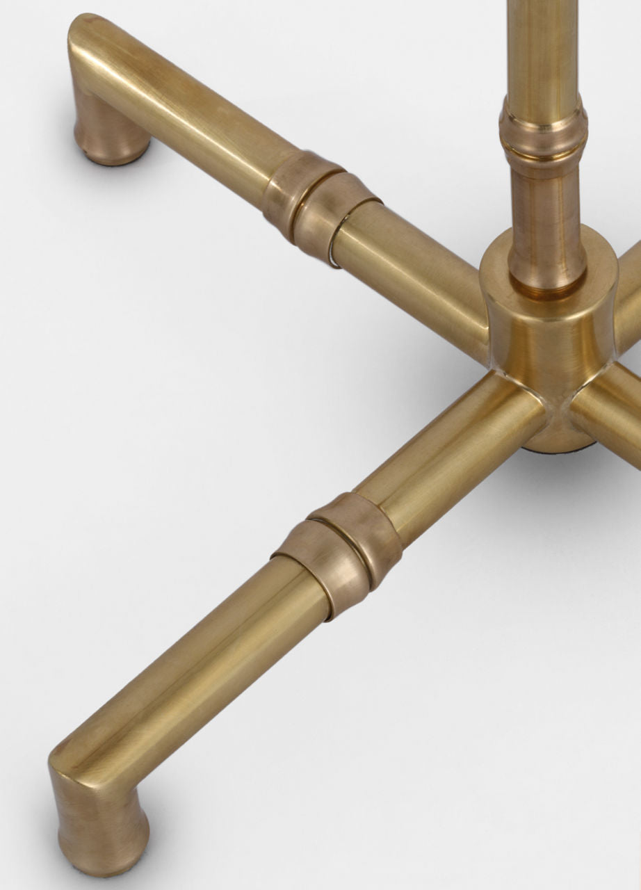 Grenol Floor Lamp | Hand-Rubbed Antique Brass | Linen Shade