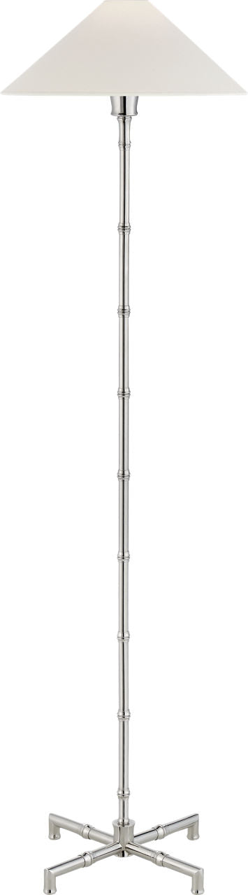 Grenol Floor Lamp | Polished Nickel | Linen Shade