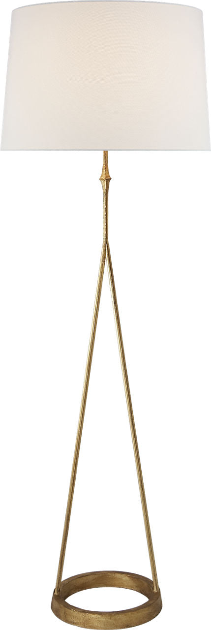 Dauphine Floor Lamp | Gilded Iron | Linen Shade