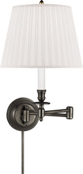 Candlestick Swing Arm | Bronze | Silk Shade