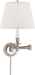 Candlestick Swing Arm | Polished Nickel | Silk Shade