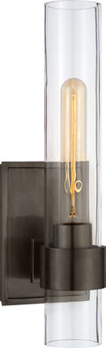 Presidio Petite Sconce | Bronze | Clear Glass