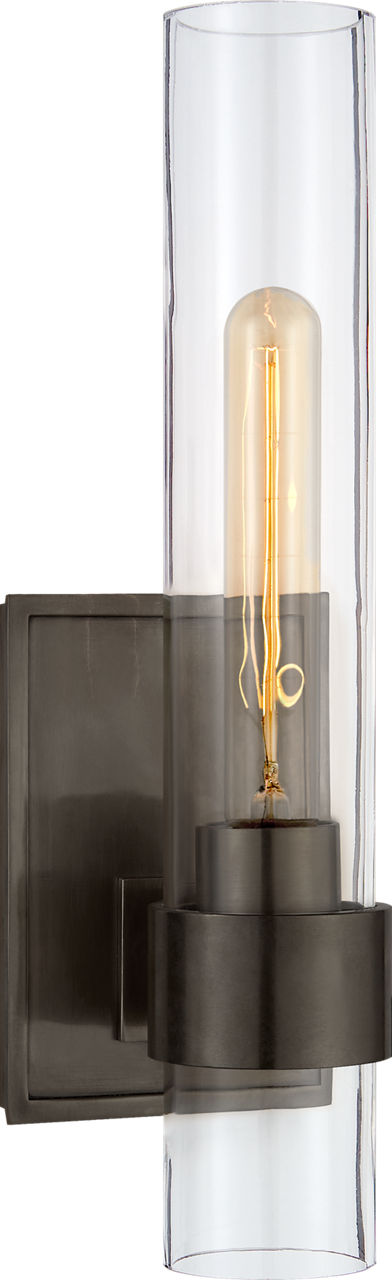 Presidio Petite Sconce | Bronze | Clear Glass