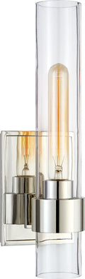 Presidio Petite Sconce | Polished Nickel | Clear Glass