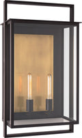 Halle Grande Wall Lantern | Aged Iron | Clear Glass