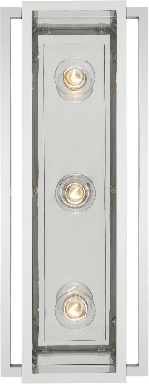 Halle 18" Vanity Light | Polished Nickel | Clear Glass