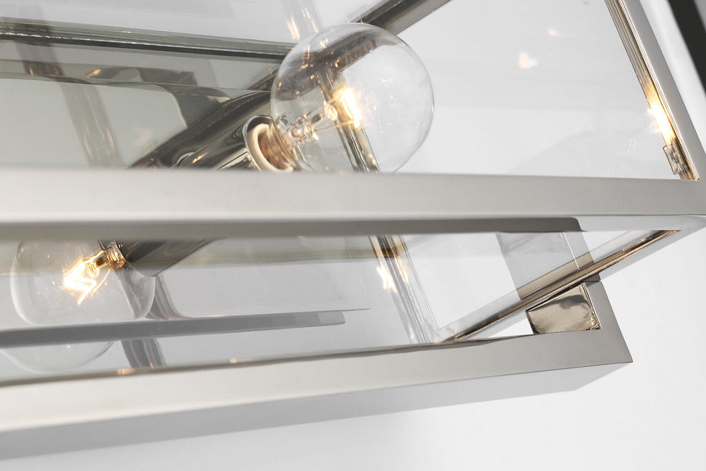 Halle 30" Vanity Light | Polished Nickel | Clear Glass