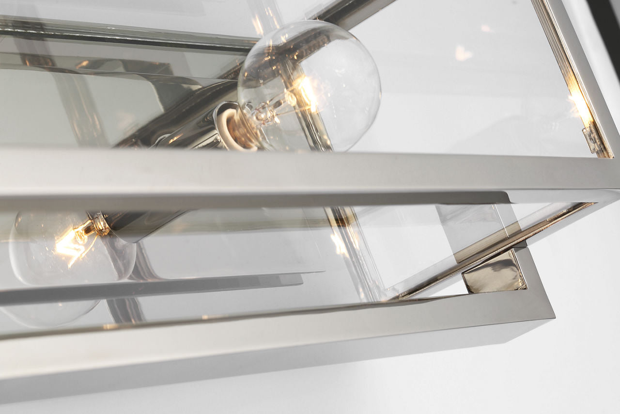 Halle 30" Vanity Light | Polished Nickel | Clear Glass