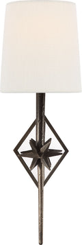 Etoile Sconce | Aged Iron | Linen Shade