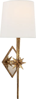Etoile Sconce | Gilded Iron | Linen Shade