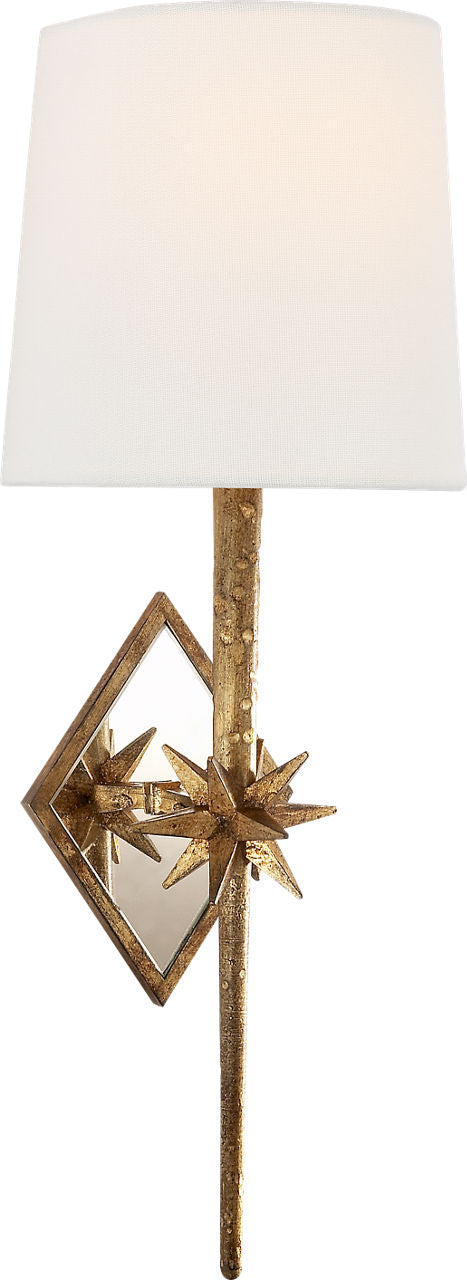 Etoile Sconce | Gilded Iron | Linen Shade