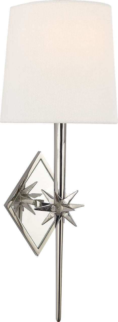 Etoile Sconce | Polished Nickel | Linen Shade